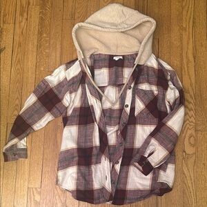 Maurice’s Flannel with Sherpa Hood